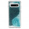 Coque Liquide Paillettes pour Samsung Galaxy S10 Plus (G975F) - Bleu