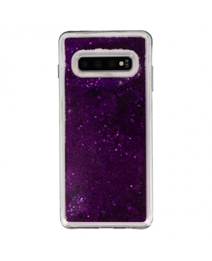 Coque Liquide Paillettes pour Samsung Galaxy S10 Plus (G975F) - Violet