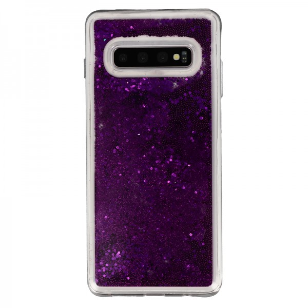 Coque Liquide Paillettes pour Samsung Galaxy S10 Plus (G975F) - Violet