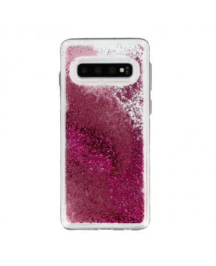 Coque Liquide Paillettes pour Samsung Galaxy S10 (G973F) - Fushia