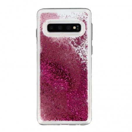 Coque Liquide Paillettes pour Samsung Galaxy S10 (G973F) - Fushia