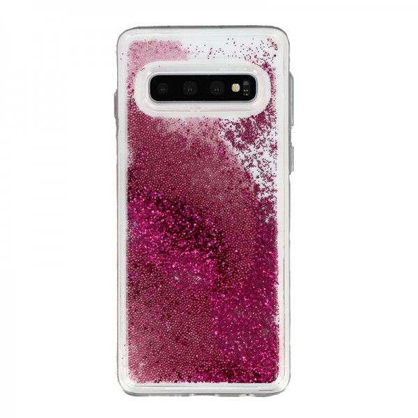 Coque Liquide Paillettes pour Samsung Galaxy S10 (G973F) - Fushia