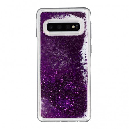 Coque Liquide Paillettes pour Samsung Galaxy S10 (G973F) - Violet
