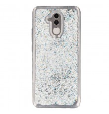 Coque Liquide Paillettes pour Huawei Mate 20 Lite - Argent