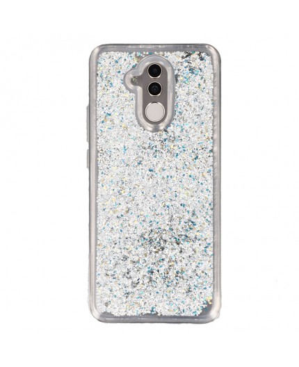 Coque Liquide Paillettes pour Huawei Mate 20 Lite - Argent