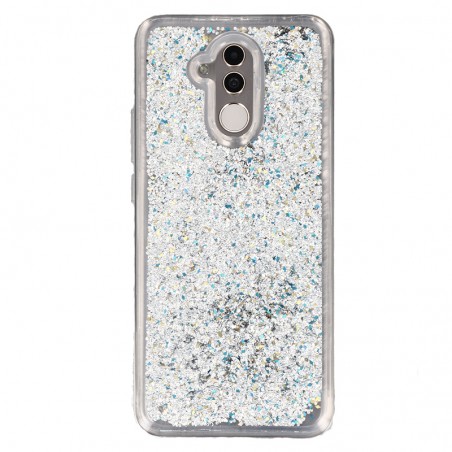 Coque Liquide Paillettes pour Huawei Mate 20 Lite - Argent