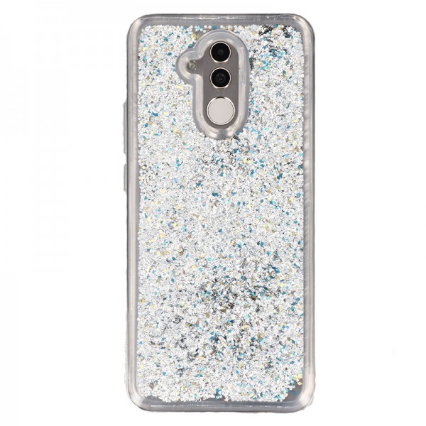 Coque Liquide Paillettes pour Huawei Mate 20 Lite - Argent