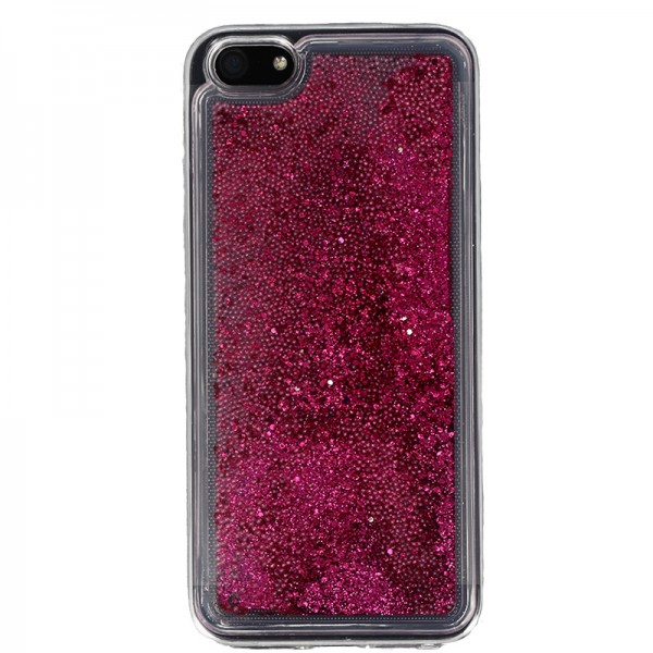 Coque Liquide Paillettes pour iPhone 5/5S/SE - Fushia