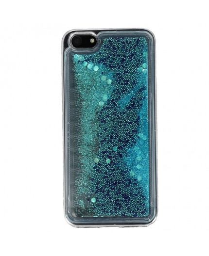 Coque Liquide Paillettes pour iPhone 5/5S/SE - Bleu