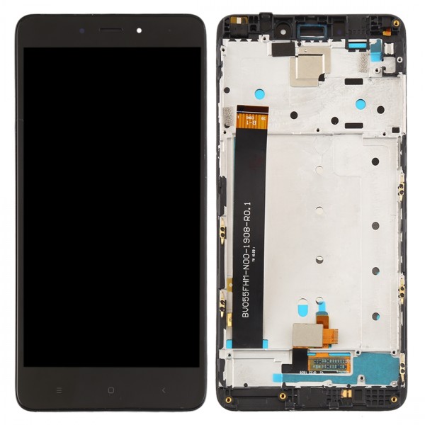 Écran complet pré-monté sur Châssis Xiaomi Redmi Note 4 - Noir