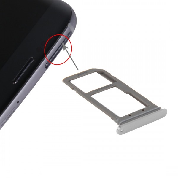 Tiroir Sim/SD Samsung Galaxy S7 Edge (G935F) - Blanc Perle