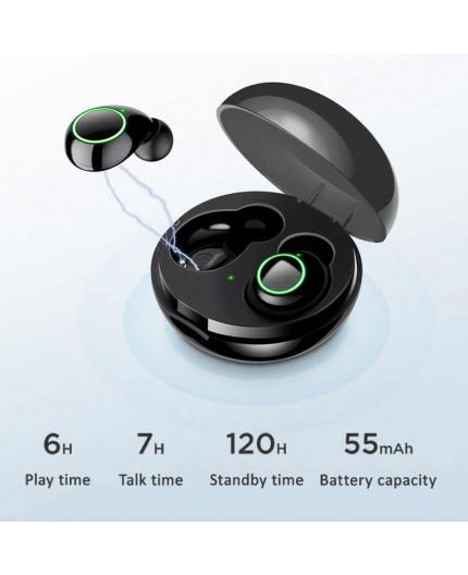 Écouteurs Bluetooth 5.0 sans fil (IOS et Android) Usams US-LI001 - Noir