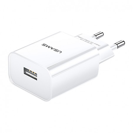 Prise Secteur USB (Charge Rapide) Usams 3A - Blanc