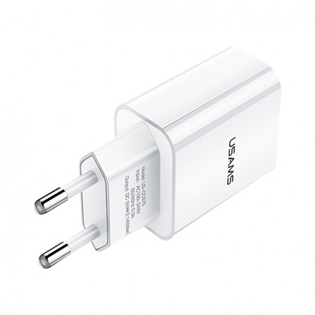 Adaptateur Secteur USB (Charge Rapide) Usams - Blanc
