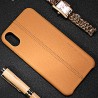 Coque de Protection style Cuir Usams pour iPhone X/Xs - Marron clair