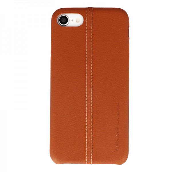 Coque de Protection style Cuir Usams pour iPhone 7,8,SE (2020) et SE (2022) - Marron