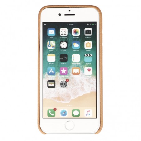 Coque de Protection style Cuir Usams pour iPhone 7,8,SE (2020) et SE (2022) - Marron clair