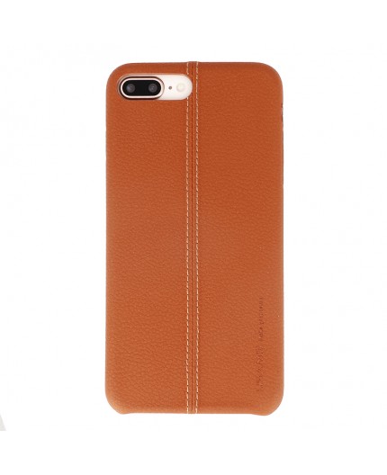 Coque de Protection style Cuir Usams pour iPhone 7 Plus et 8 Plus  - Marron