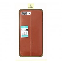 Coque de Protection style Cuir Usams pour iPhone 7 Plus et 8 Plus  - Marron