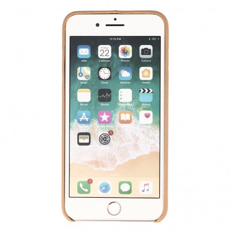 Coque de Protection style Cuir Usams pour iPhone 7 Plus et 8 Plus - Marron clair