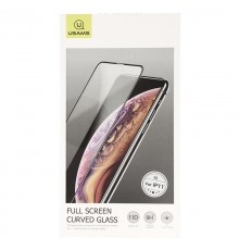 Film de Protection en Verre Trempé Intégral Usams pour iPhone 11 et XR - Noir