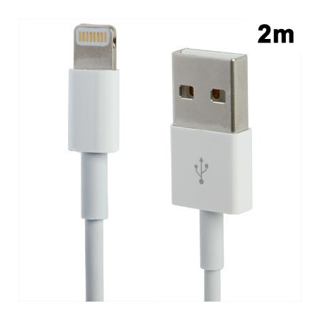 Câble Lightning de Chargement et Synchronisation iPhone /iPad/iPod - Blanc (2 M)
