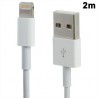 Câble Lightning de Chargement et Synchronisation iPhone /iPad/iPod - Blanc (2 M)