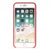 Coque Silicone Gomme intérieur façon velours iPhone 7 Plus et 8 Plus - Rouge