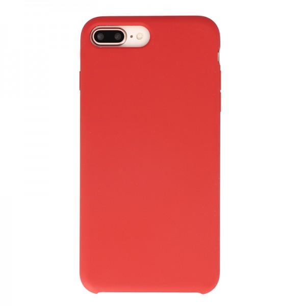 Coque Silicone Gomme intérieur façon velours iPhone 7 Plus et 8 Plus - Rouge