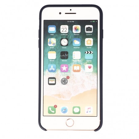 Coque Silicone Gomme intérieur façon velours iPhone 7 Plus et 8 Plus - Bleu Nuit