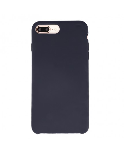 Coque Silicone Gomme intérieur façon velours iPhone 7 Plus et 8 Plus - Bleu Nuit