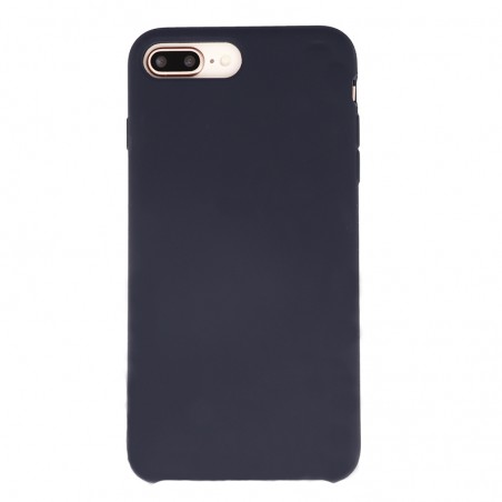 Coque Silicone Gomme intérieur façon velours iPhone 7 Plus et 8 Plus - Bleu Nuit