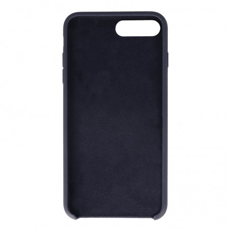 Coque Silicone Gomme intérieur façon velours iPhone 7 Plus/8 Plus - Bleu Nuit