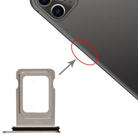 Tiroir Sim iPhone 11 Pro et 11 Pro Max - Argent