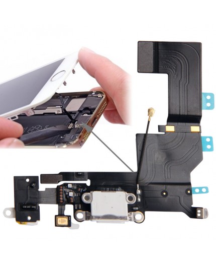 Nappe Connecteur de Charge iPhone 5S - Blanc