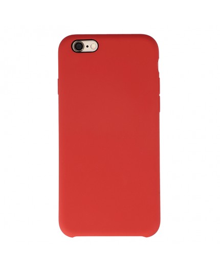 Coque Silicone Gomme intérieur façon velours iPhone 6 et 6S - Rouge