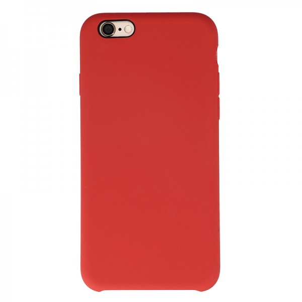 Coque Silicone Gomme intérieur façon velours iPhone 6 et 6S - Rouge