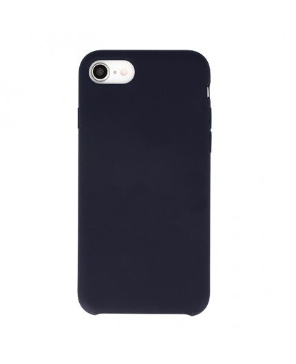 Coque Silicone Gomme intérieur façon velours iPhone 7,8,SE (2020) et SE (2022) - Bleu Nuit