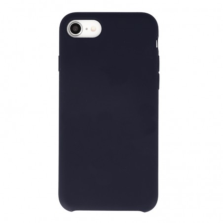 Coque Silicone Gomme intérieur façon velours iPhone 7,8,SE (2020) et SE (2022) - Bleu Nuit
