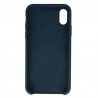 Coque Silicone Gomme intérieur façon velours iPhone X et XS - Bleu Cosmos