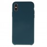 Coque Silicone Gomme intérieur façon velours iPhone X et XS - Bleu Cosmos