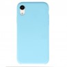 Coque Silicone Gomme intérieur façon velours iPhone XR - Turquoise