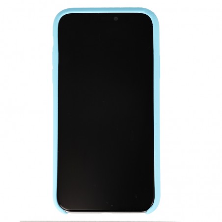 Coque Silicone Gomme intérieur façon velours iPhone XR - Turquoise