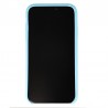Coque Silicone Gomme intérieur façon velours iPhone XR - Turquoise