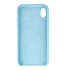 Coque Silicone Gomme intérieur façon velours iPhone XR - Turquoise
