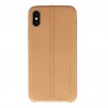 Coque de Protection style Cuir Usams pour iPhone X/Xs - Marron clair