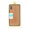 Coque de Protection style Cuir Usams pour iPhone X/Xs - Marron clair