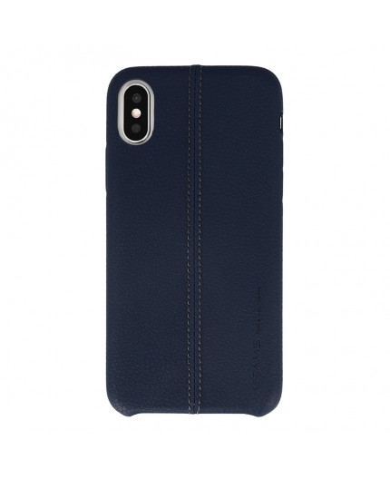 Coque de Protection style Cuir Usams pour iPhone X/Xs - Bleu