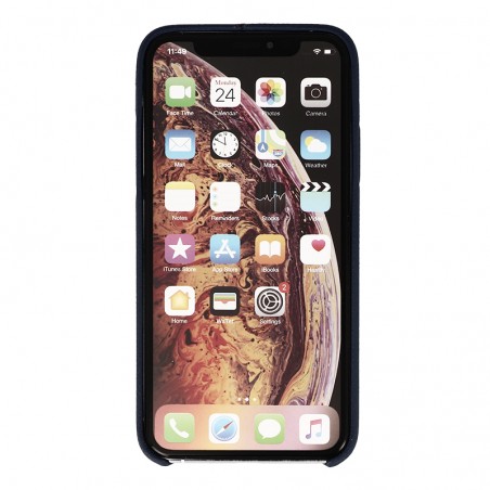 Coque de Protection style Cuir Usams pour iPhone X/Xs - Bleu