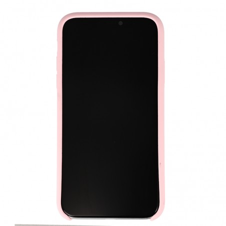 Coque Silicone Gomme intérieur façon velours iPhone XR - Rose